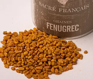 Fenugrec - Aux saveur sucrées et puissantes aux nuances de caramel et de café. Très riches et très utilisées dans la cuisine indienne, les graines de fenugrec sont le fruit d'une gousse longue de 8 centimètres renfermant une vingtaine de graines de couleur beige.