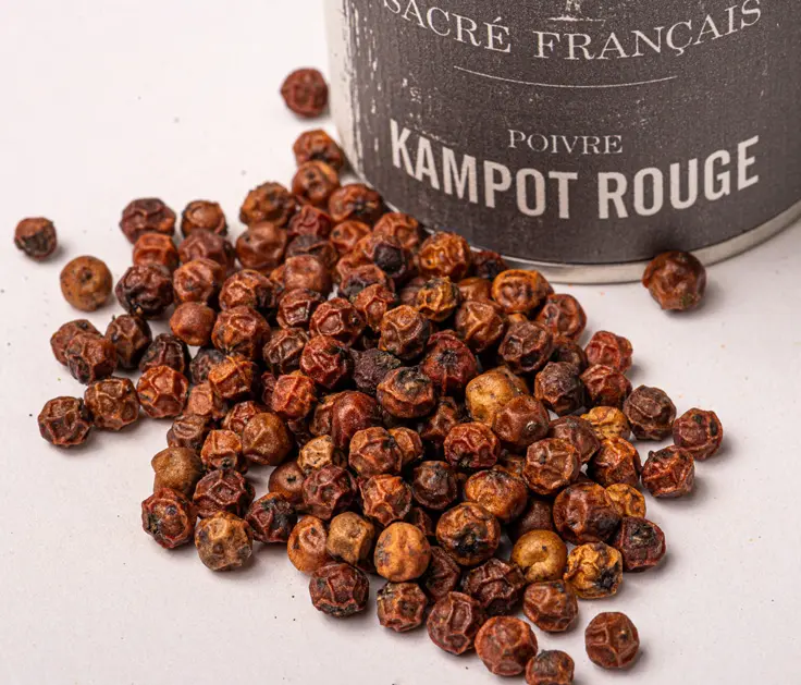 Poivres - Poivre Rouge de Kampôt IGP - Poivre rouge de Kampot BIO Fair trade