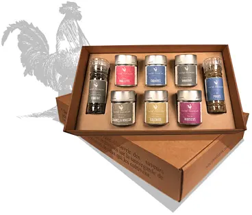 Coffrets Sacré français - Coffret cadeau - Caraïbes - Le coffret Caraïbes contient les indispensables à votre cuisine exotique en référence à cette région aux influences très épicées. Pour les amoureux de l'aventure culinaire tropicale.